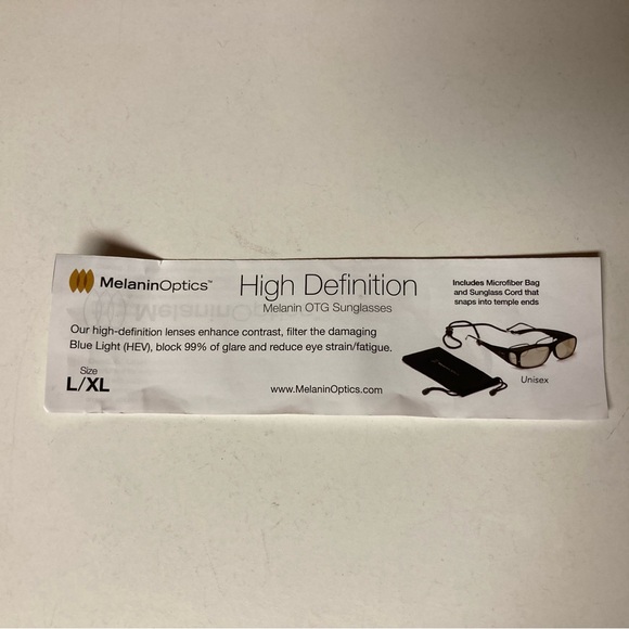 Over the Glasses High Definition Matte Black Frame Glasses by Melanin Optics NWT - Picture 15 of 16